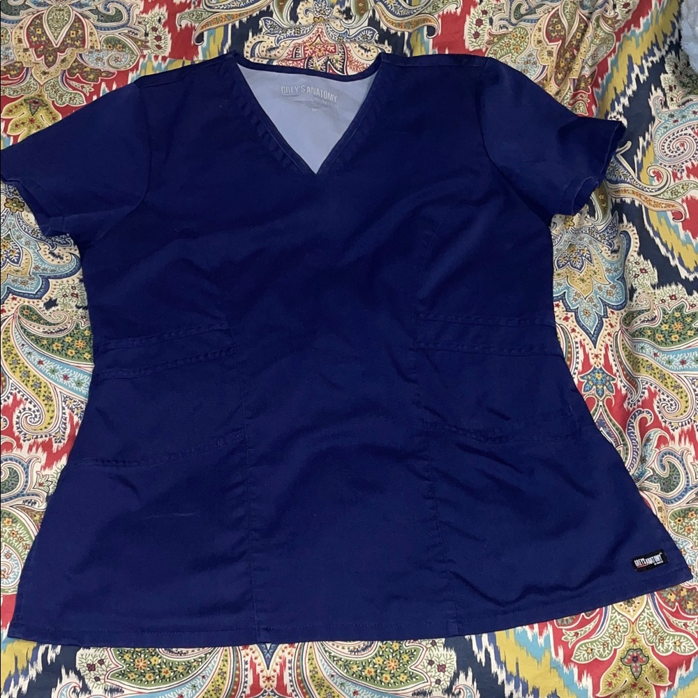 Grey's Anatomy Deep Blue Short Sleeve Top